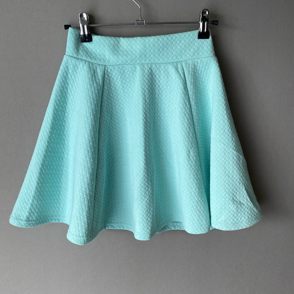 H&M‎ sz XS blue flare mini skirt